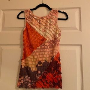 y2k ruffle top with low back